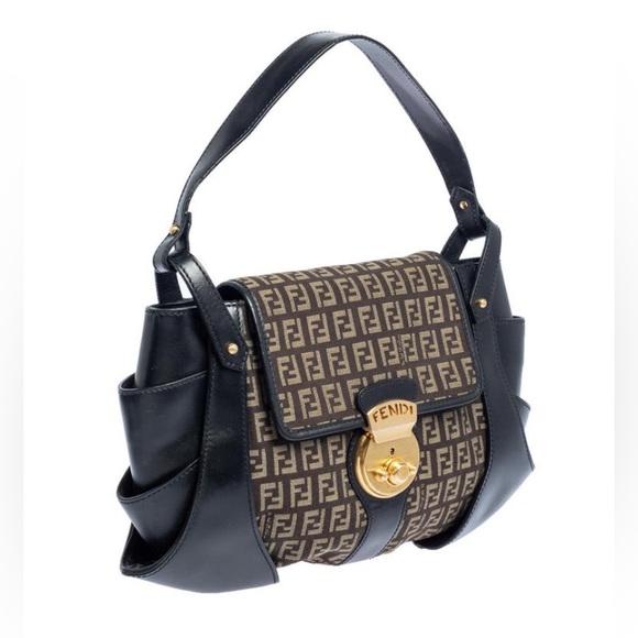 FENDI ❤️❤️ BORSA TUC ZUCCA SMALL SHOULDER BAG - Picture 1 of 14